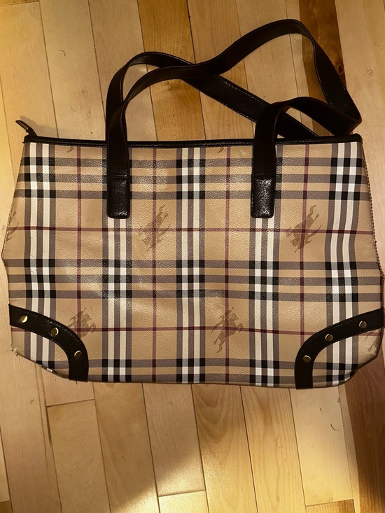 Burberry Handbags - Burberry Vintage Haymarket Check Tote Bag - Made in Italy